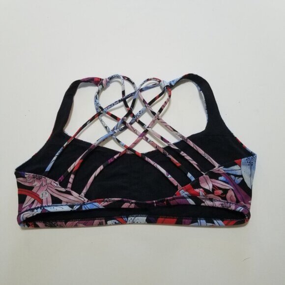 Lululemon Free To Be Wild Floral Sports Bra Size 10 - Picture 2 of 4